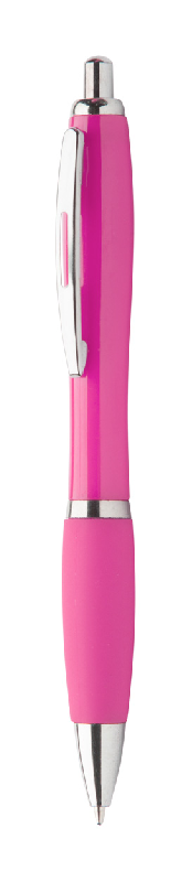 Stylo à bille en plastique - couleur fuchsia - encre bleue_0