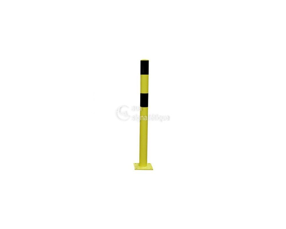 Poteau de signalisation - AUA Signalétique - Acier H 1200mm avec platine de fixation_0