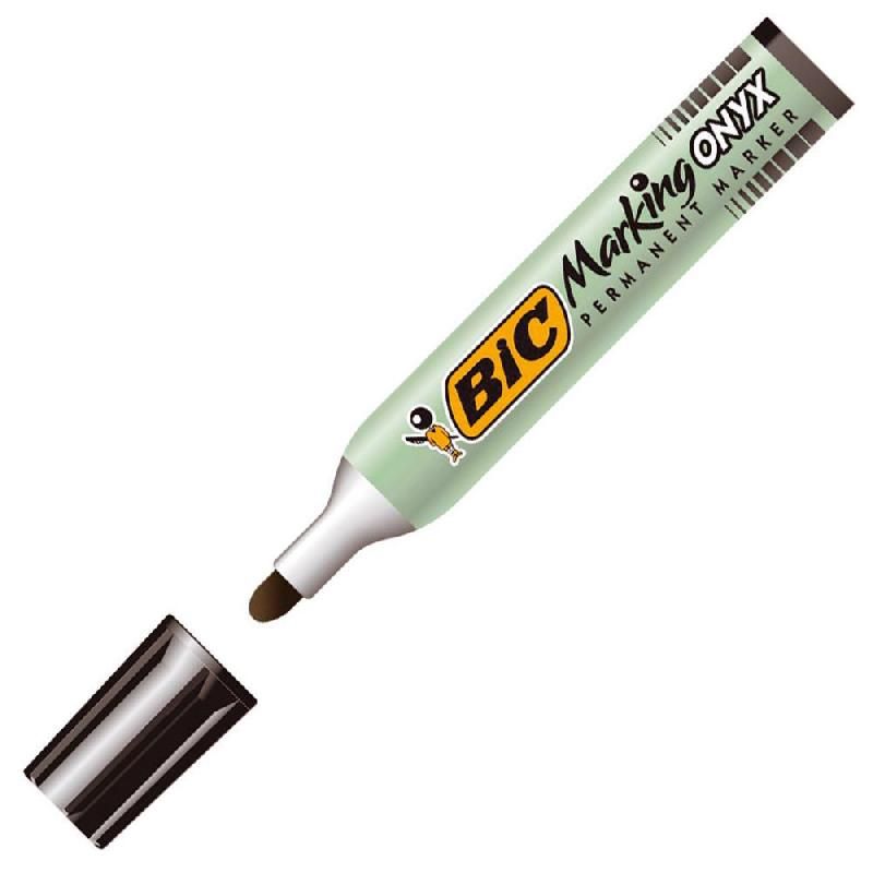 BIC MARQUEUR PERMANENT BIC ONYX MARKER 1592 - POINTE OGIVE - NOIR - GRAND MODÈLE (PRIX À L'UNITÉ)