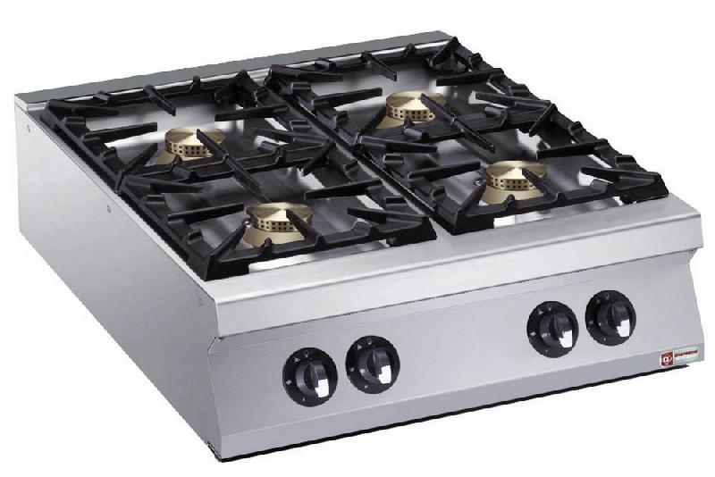 Cuisinière à gaz 4 feux vifs à poser - Power G22/4B8TPW-N - Acier inoxydable et haute performance_0
