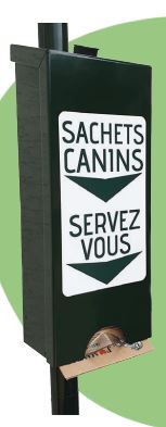 Distributeur unitaire de sachets papiers - MINI SOLO avec pelles de ramassage intégrées - 100% made in Europe - Capacité de 100 sachets_0
