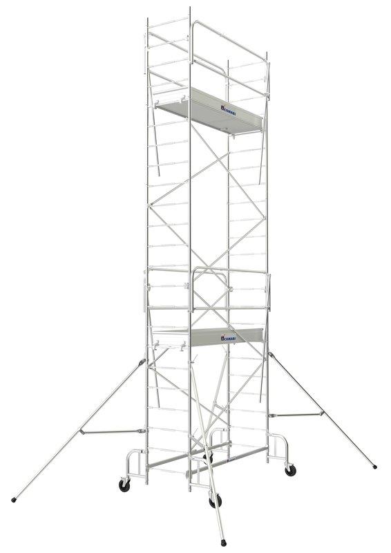 Échafaudage roulant junior 200 - Hauteur 4m80 plancher (6m80 de hauteur de travail)_0