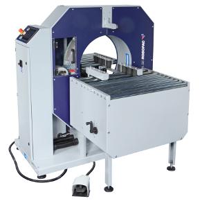 Filmeuse horizontale Compacta SPR - Suspension Packaging - Convoyeurs à rouleaux - Écran tactile - Pince et coupe automatique_0