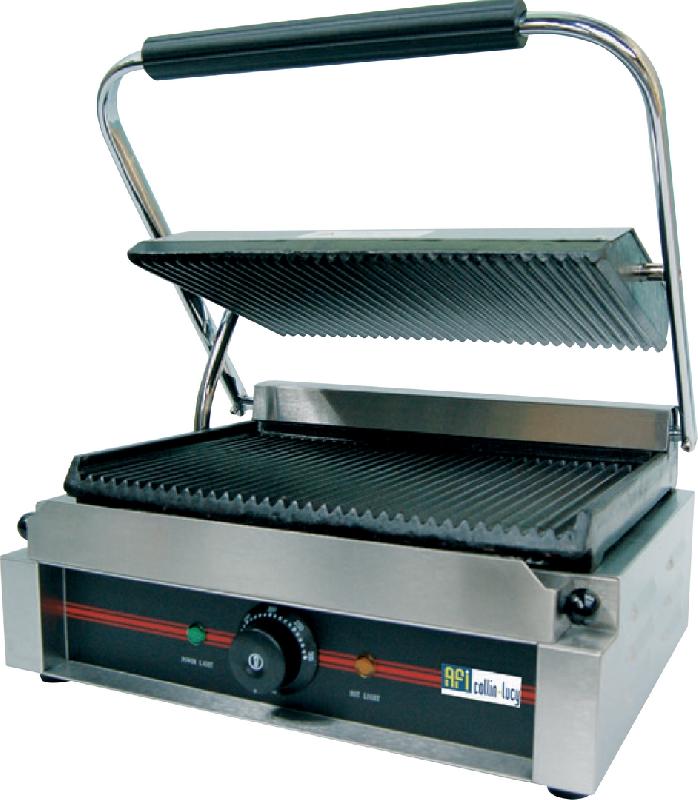 Grill panini simple rainuré 410x305x210 - GH811E_0