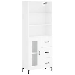 Helloshop26 - Buffet bahut commode armoire meuble de rangement organisateur cuisine salle de séjour salon haut 69,5 x 34 x 180 cm 02_0032551 - 300021_0