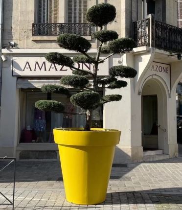 Jardinière Rond Déco - 100 % recyclable - Résistant aux UV - 21 couleurs disponibles - Polyéthylène rotomoulé_0