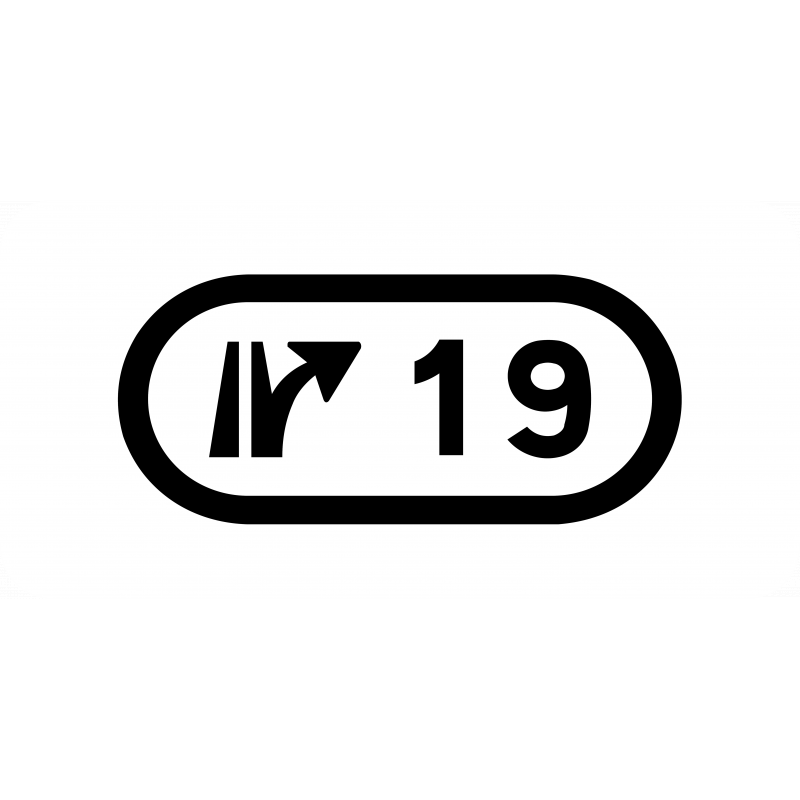 Panonceau indiquant le numéro échangeur M10b - complément aux panneaux de police C107 et C207_0