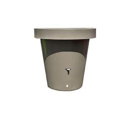 PLAST'UP ROTOMOULAGE Carré de plantation récupérateur d'eau de pluie mural lluvia 420l - TAUPE - marron 0036336945579_0