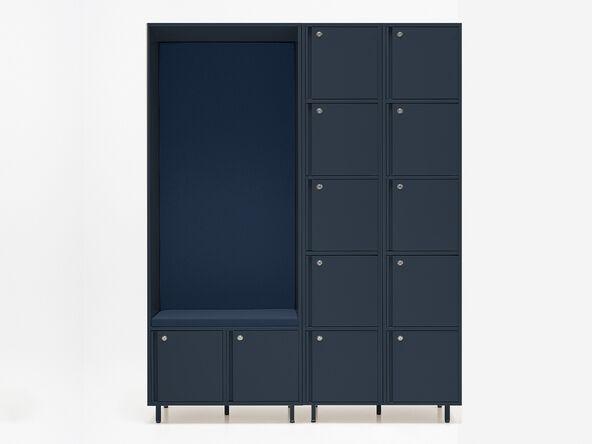 12 casiers de rangement Locker Plus avec banquette MDD_0