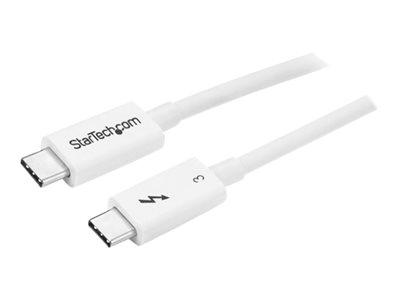 STARTECH.COM CÂBLE THUNDERBOLT 3 DE 50 CM - 40 GB/S - COMPATIBLE THUNDERBOLT, USB ET DISPLAYPORT - BLANC (TBLT34MM50CW) - CÂBLE THUNDERBOLT - USB-C POUR USB-C - 50 CM