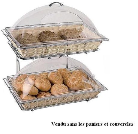 SUPPORT 2 NIVEAUX POUR PANIER ROLL TOP