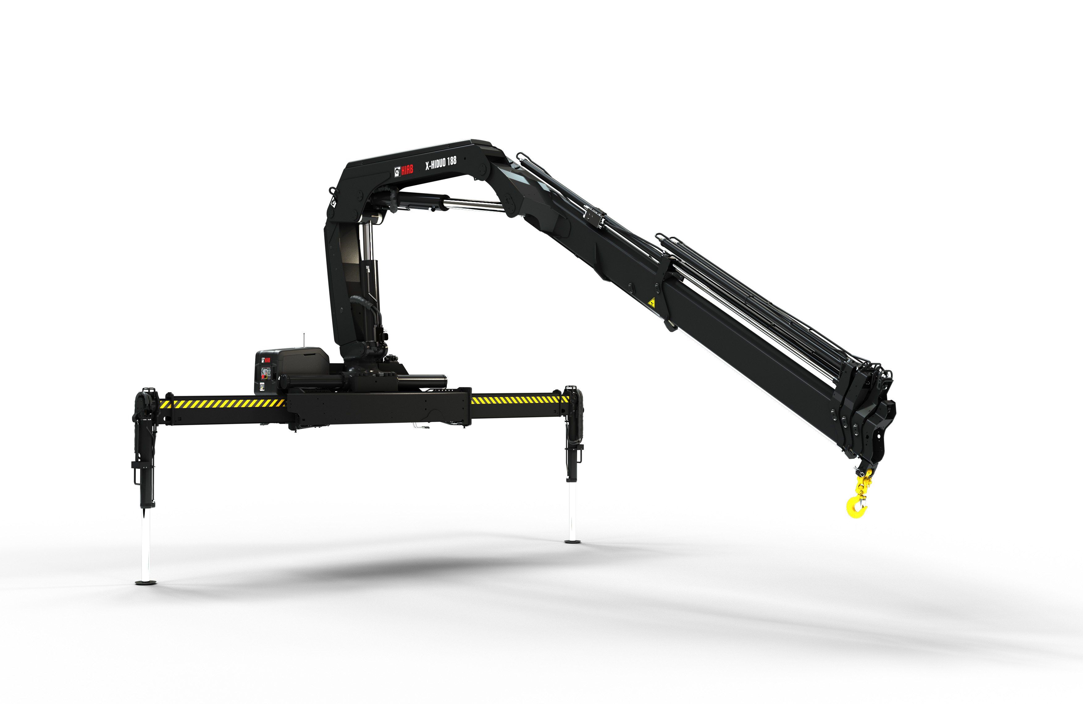 X-Hiduo 188 - Grue auxiliaire HIAB - Commandée à distance, portée hydraulique 6.54 à 10.76 m - 18 tm avec marquage CE_0