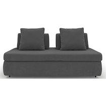 ALTEREGO DIVANI Canapé lit tissu Stone canapé convertible 140 cm Gris Anthracite_0