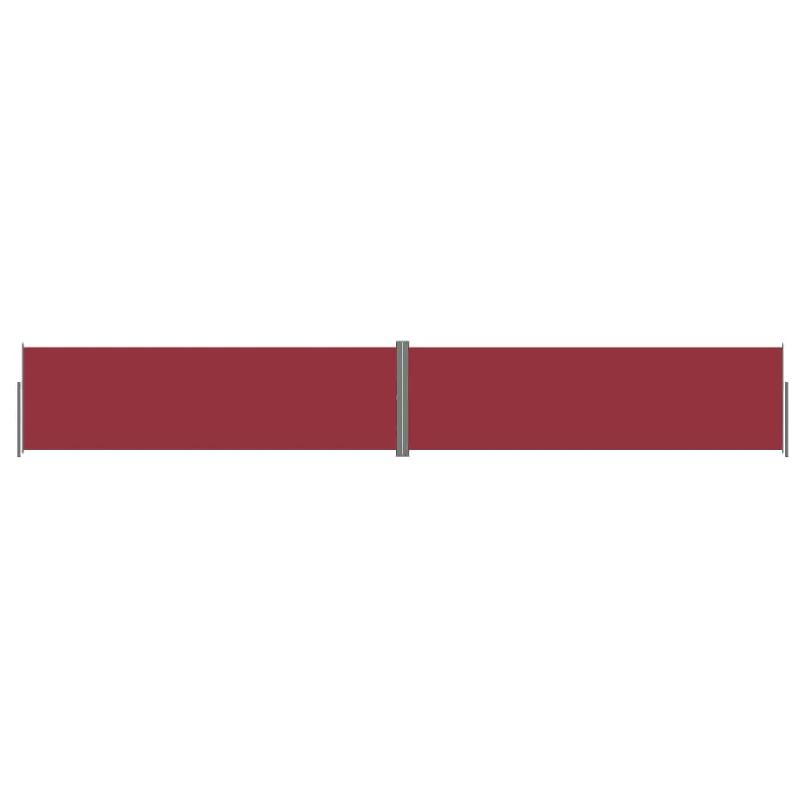 AUVENT PARAVENT STORE BRISE-VUE LATÉRAL RÉTRACTABLE DE PATIO JARDIN TERRASSE BALCON PROTECTION VISUELLE ÉCRAN 180 X 1200 CM ROUGE 02_0007468_0