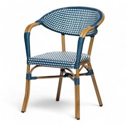 Bistromania Fauteuil de terrasse MARCELO - Tressage Bleu et Blanc - EA044_0