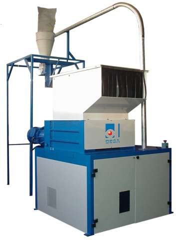Broyeur déchiqueteur industriel - Combiné déchiqueteur et broyeur pour plastiques et containers - Débit jusqu'à 800 Kg/h_0