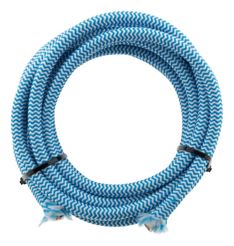Câble textile 3G1 Bleu et Blanc 3m_0