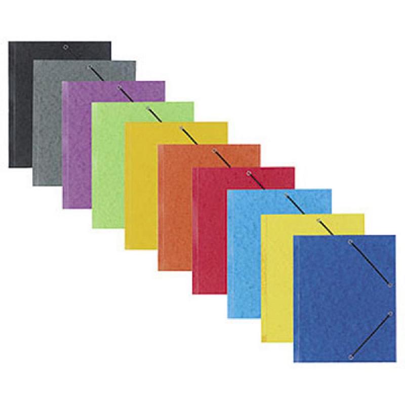 CHEMISE A ELASTIQUES 3 RABATS RAJA - FORMAT 24 X 32 CM - COLORIS ASSORTIS - LOT DE 10