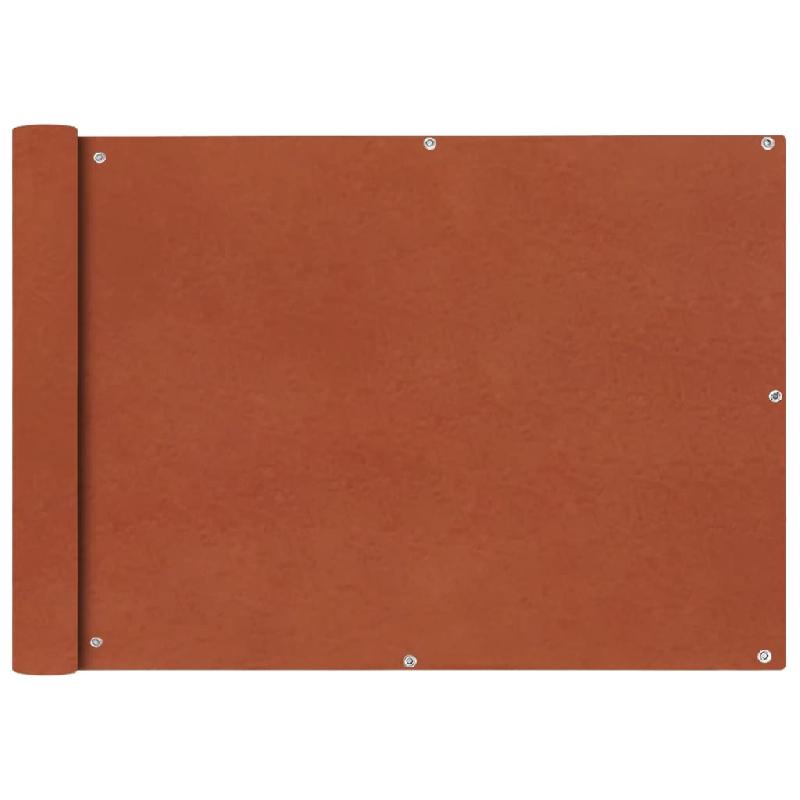 Écran de balcon brise-vue - Protection confidentialité en tissu Oxford imperméable 75 x 600 cm - Couleur terre cuite 02_0010173_0