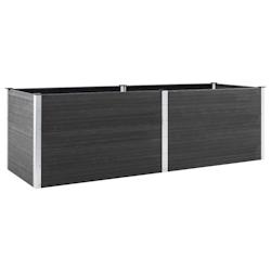 Helloshop26 - Jardinière bac lit surélevé plantes fleurs terrasse jardin de jardin 200 x 50 x 91 cm WPC gris 02_0039402 - 3000218477417_0