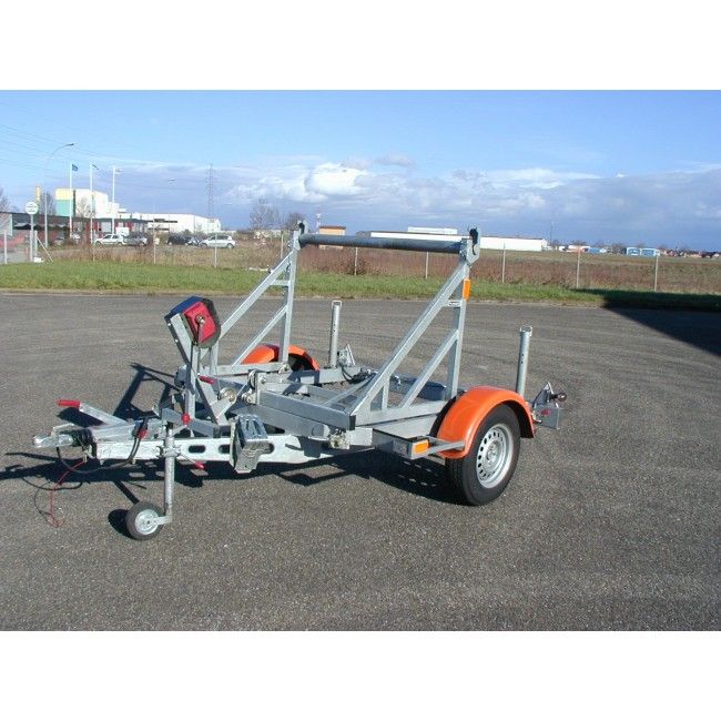 K750 - Remorque porte-touret galvanisée - lancier - touret 1000 à 1650mm - charge utile 750kg_0