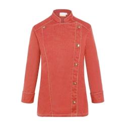 KARLOWSKY Veste de cuisine femme, jean , manches longues , VINTAGE RED , 34 - 34 rouge 4040857044075_0