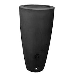 PLAST'UP ROTOMOULAGE Pot conique récupérateur d'eau de pluie aérien 200l - NOIR - noir 0669014882455_0