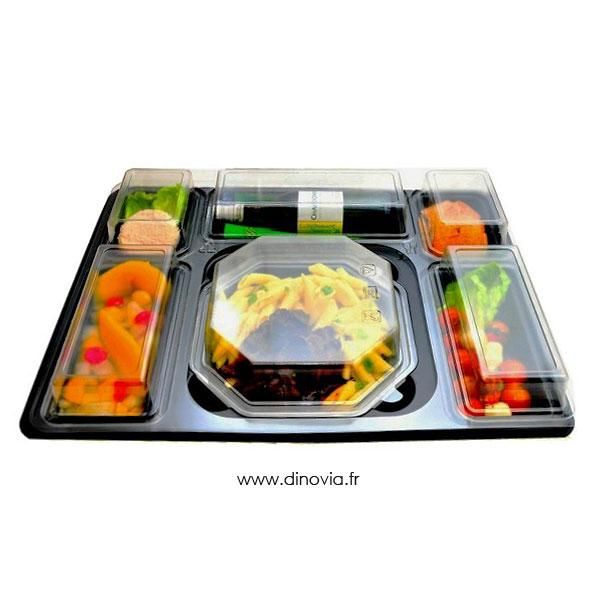 PLATEAU REPAS PLASTIQUE JETABLE 