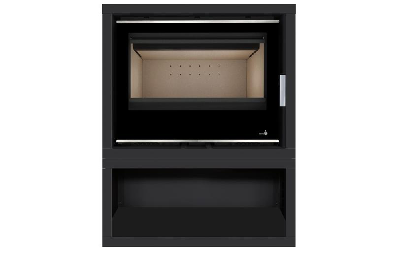 Poêle Ecodesign Portimao-SL-695-S-Box - 9kW avec ventilation - Dimensions : 760 x 617 mm + 350 x 457 mm_0
