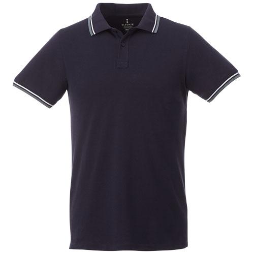 Polo tipping manches courtes homme Fairfield 38102495 - col côtelé avec maille piquée 100% coton 180 g/m²_0