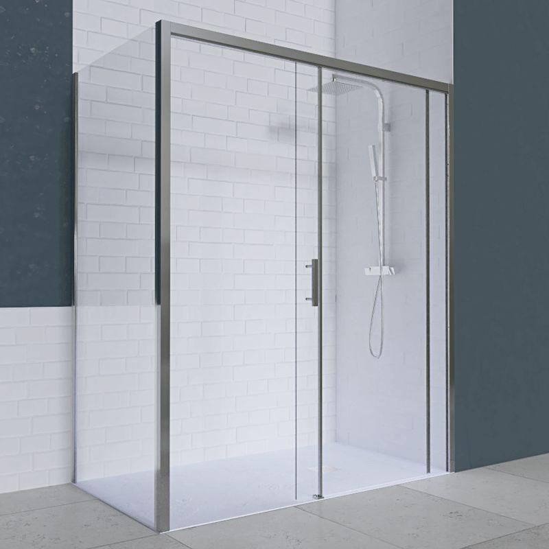 HIKENRI Charnière de porte de douche sans cadre 90 degrés pour porte de douche 