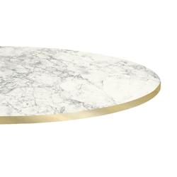 Restootab Plateau Ø80 decor bianca luna chants laiton - blanc Bois manufacturé PL-R80M-MB.LUNA-LAI_0