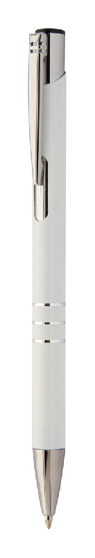 Stylo en aluminium recyclé - encre bleue - couleur blanche - 7g_0