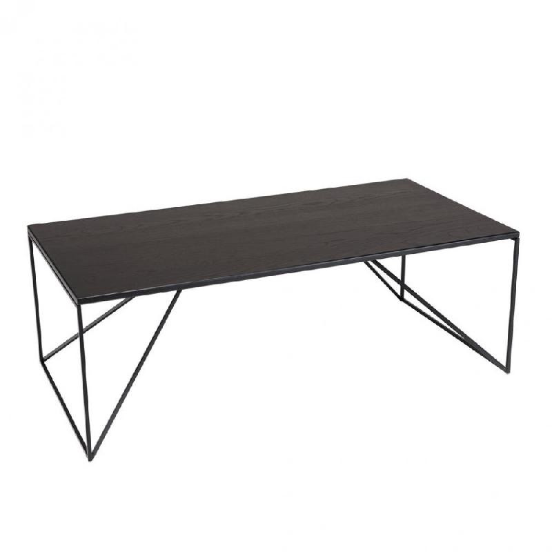 TABLE BASSE RECTANGULAIRE DILA  120 X 60 CM / PIEDS MÉTAL_0