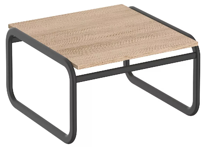 Table basse So Mora - plateau mélaminé 19 mm - structure tube ovale chromée ou noire_0