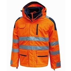 U-Power - Parka imperméable orange haute visibilité BACKER Orange Taille 4XL - XXXXL orange 8033546386378_0