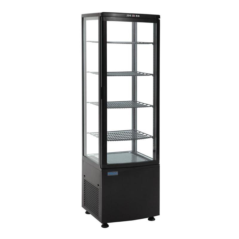 Vitrine réfrigérée avec portes incurvées série c noire 235l - DP289_0