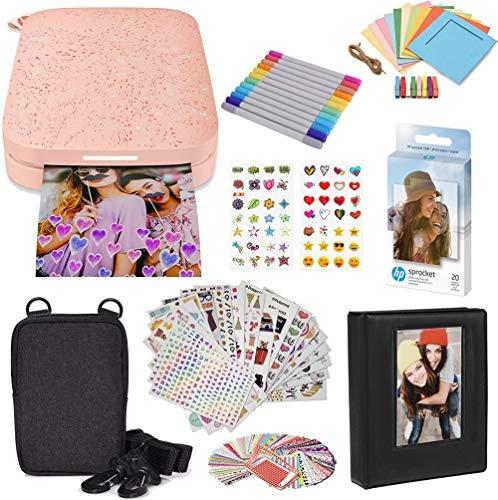 HP SPROCKET IMPRIMANTE PHOTO INSTANTANÉE PORTABLE 2X3 (ROSE) PACK DE D_0