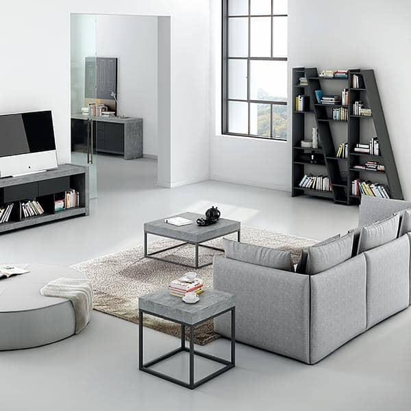 Étagères Delta 1 à 5 colonnes en bois - réversibles, design minimaliste laqué mat - Temahome_0