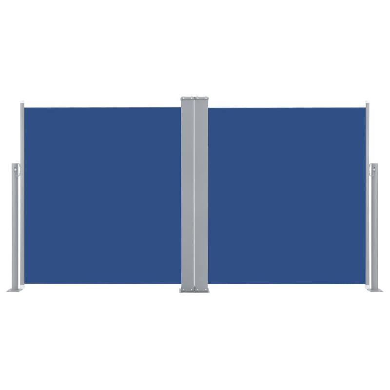 AUVENT PARAVENT STORE BRISE-VUE LATÉRAL RÉTRACTABLE DE PATIO JARDIN TERRASSE BALCON PROTECTION VISUELLE ÉCRAN 160 X 600 CM BLEU 02_0007139_0