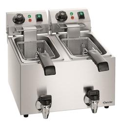 Bartscher Friteuse double inox 2 x 4 Litres à poser, 4000 W, 220 V - MONO - Acier inoxydable 18/10 A162821E_0