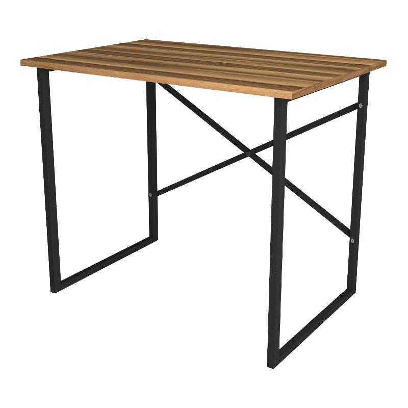 BUREAU POSTE DE TRAVAIL TABLE 75 X 90 X 60 CM EFFET NOYER / ANTHRACITE 03_0008813_0