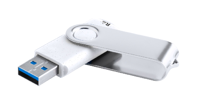 Clé USB publicitaire Twist - plastique ABS recyclé et boîtier métal - 16 Go - USB 2.0_0