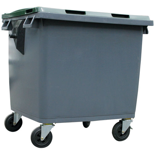 Collecte des déchets - Conteneurs 4 roues 1000 litres - Normes EN 840 et ISO 9001 - Garantie 5 ans_0