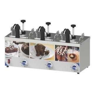 Distributeur à sauce avec pompe et bec chauffant triple CASSELIN CDSPBC3_0