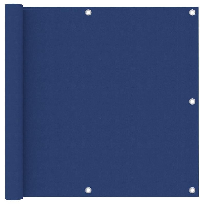 Écran de balcon brise-vue - Protection confidentialité 90 x 500 cm - Tissu Oxford bleu imperméable avec œillets aluminium_0