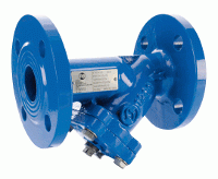 Filtre à tamis fonte Epoxy - Cartouche inox démontable - À brides PN10/16 ACS - Utilisation pour eau et irrigation_0