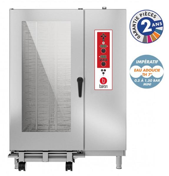 Four mixte électrique à injection de vapeur - 20 niveaux GN 2/1 - Version S - Baron OPVES202 avec technologies avancées et construction en inox_0
