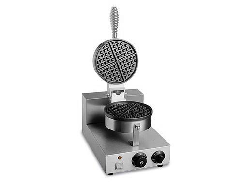 Gaufrier simple à plaque ronde - Température jusqu'à 300°C - 1200W - Dimensions compactes_0
