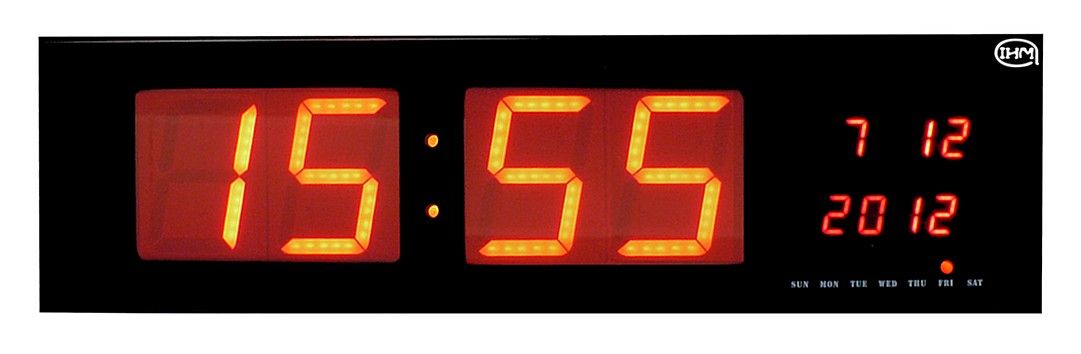 Horloge - Calendrier LED - Date - 4 chiffres 12,5 cm - Sur secteur - 0235VE_0